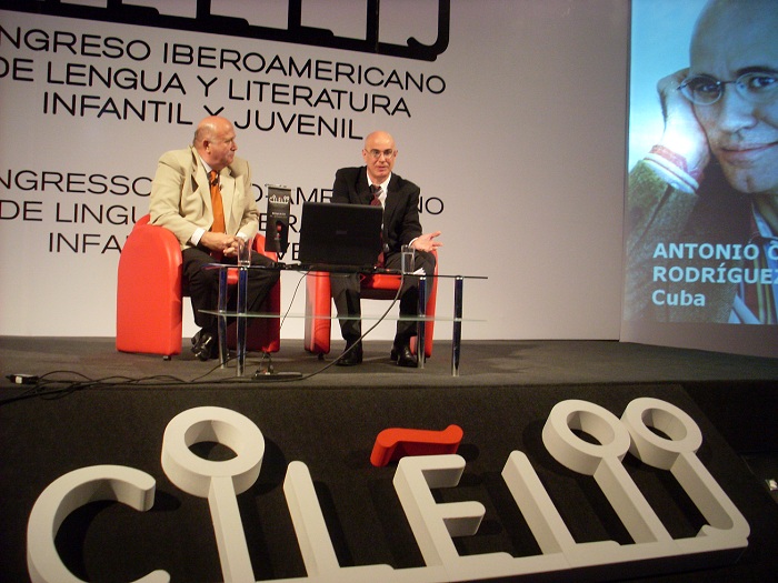 Exponiendo en un congreso en Chile